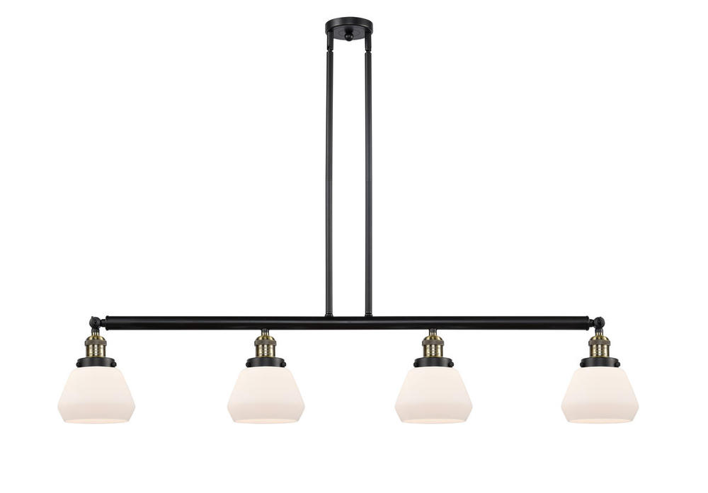 Fulton - 4 Light - 51 inch - Black Antique Brass - Stem Hung - Adjustable Island Light
