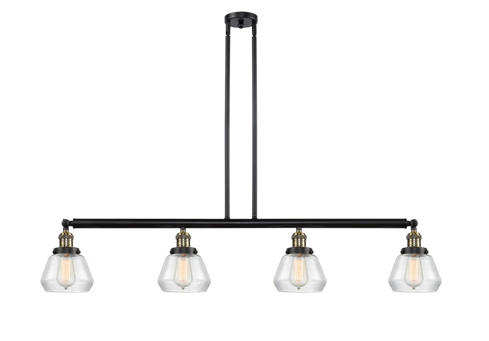Fulton - 4 Light - 51 inch - Black Antique Brass - Stem Hung - Adjustable Island Light