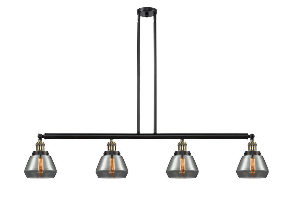 Fulton - 4 Light - 51 inch - Black Antique Brass - Stem Hung - Adjustable Island Light