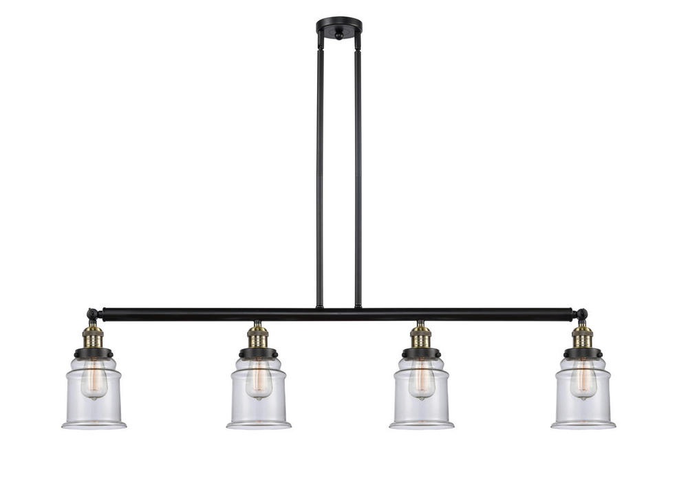 Canton - 4 Light - 51 inch - Black Antique Brass - Stem Hung - Adjustable Island Light