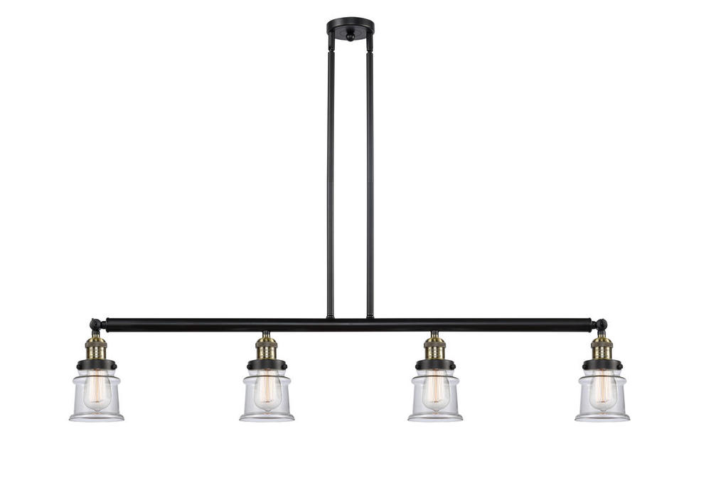 Canton - 4 Light - 51 inch - Black Antique Brass - Stem Hung - Adjustable Island Light