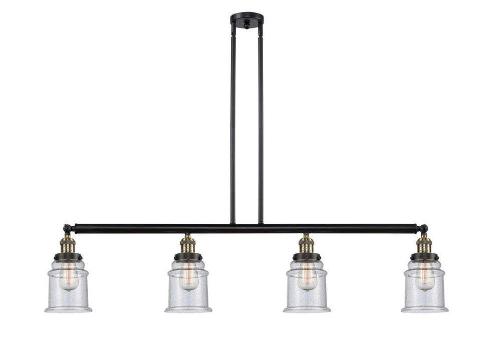 Canton - 4 Light - 51 inch - Black Antique Brass - Stem Hung - Adjustable Island Light