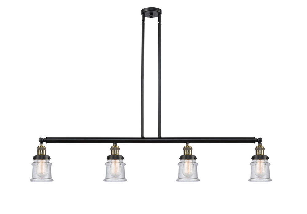 Canton - 4 Light - 51 inch - Black Antique Brass - Stem Hung - Adjustable Island Light