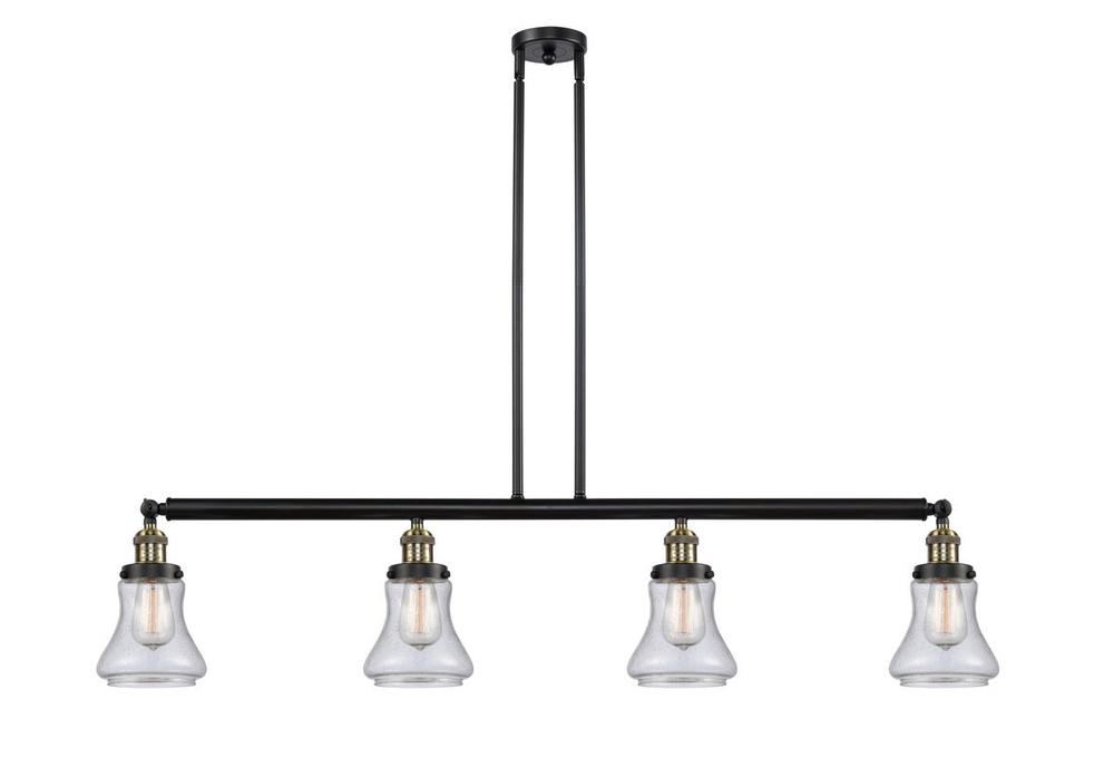 Bellmont - 4 Light - 51 inch - Black Antique Brass - Stem Hung - Adjustable Island Light