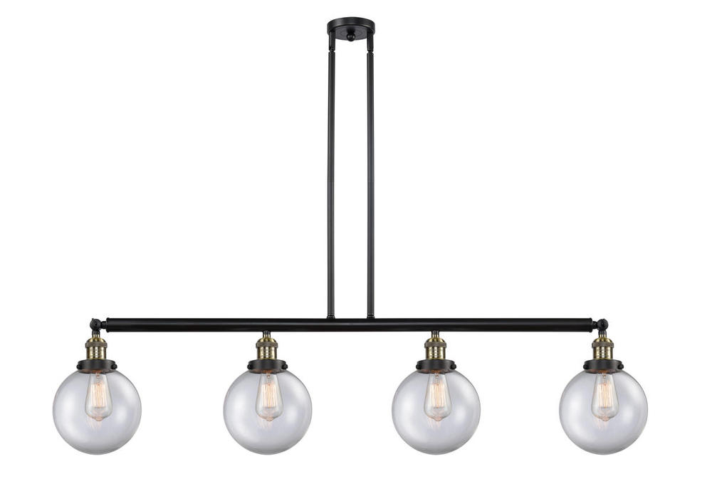 Beacon - 4 Light - 53 inch - Black Antique Brass - Stem Hung - Adjustable Island Light