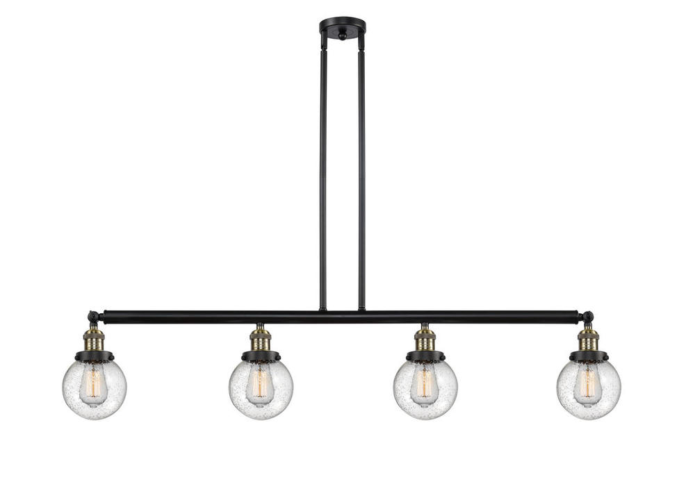 Beacon - 4 Light - 51 inch - Black Antique Brass - Stem Hung - Adjustable Island Light