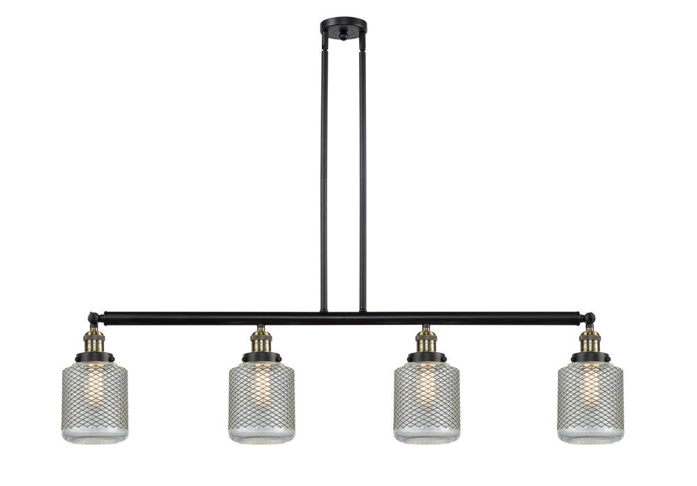 Stanton - 4 Light - 51 inch - Black Antique Brass - Stem Hung - Adjustable Island Light