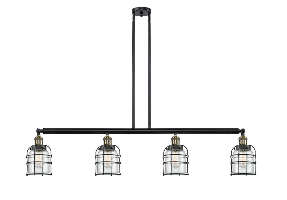 Bell Cage - 4 Light - 50 inch - Black Antique Brass - Stem Hung - Adjustable Island Light