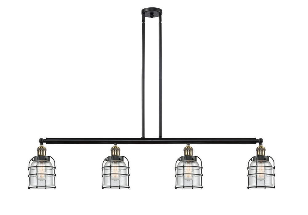 Bell Cage - 4 Light - 50 inch - Black Antique Brass - Stem Hung - Adjustable Island Light