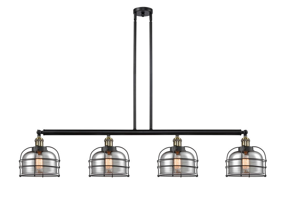 Bell Cage - 4 Light - 53 inch - Black Antique Brass - Stem Hung - Adjustable Island Light