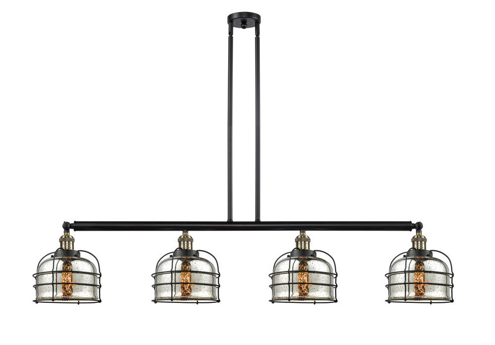 Bell Cage - 4 Light - 53 inch - Black Antique Brass - Stem Hung - Adjustable Island Light