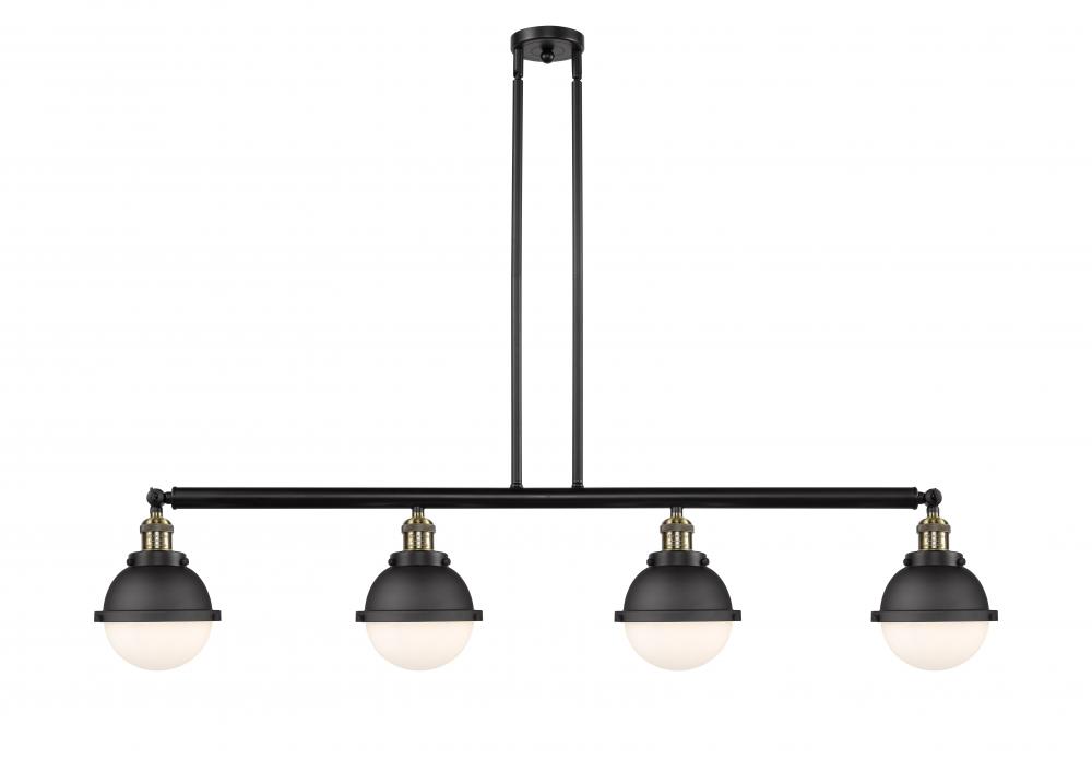 Hampden - 4 Light - 52 inch - Black Antique Brass - Stem Hung - Adjustable Island Light