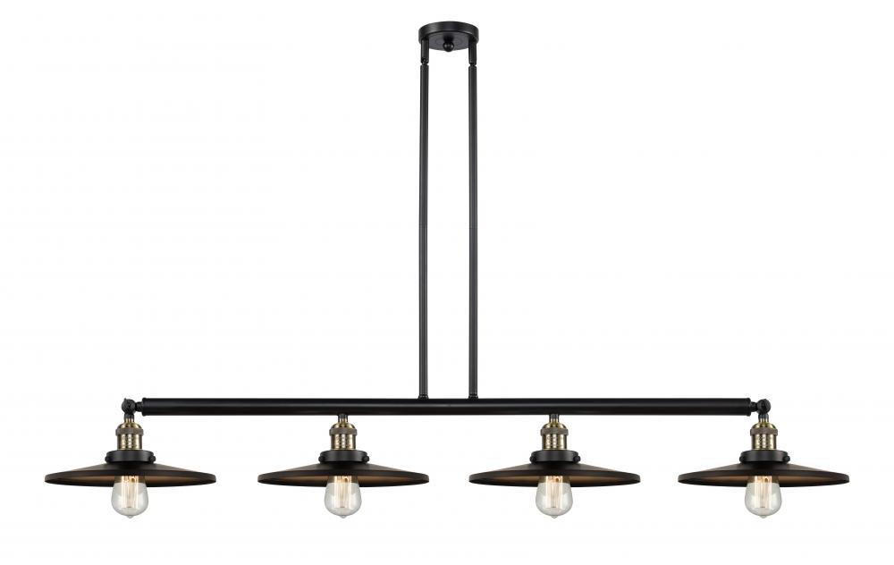 Appalachian - 4 Light - 57 inch - Black Antique Brass - Stem Hung - Adjustable Island Light