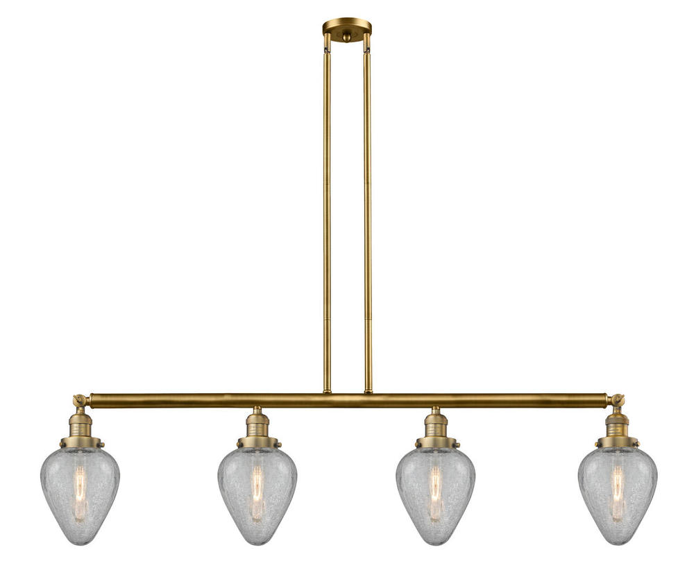 Geneseo - 4 Light - 52 inch - Brushed Brass - Stem Hung - Adjustable Island Light
