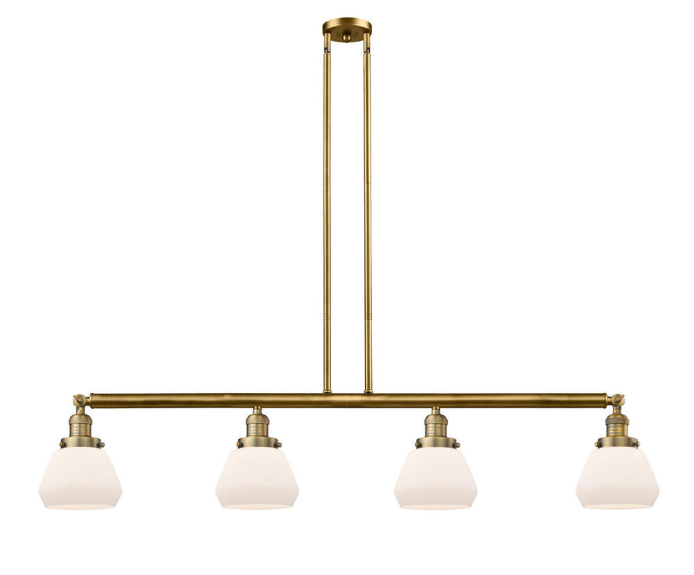 Fulton - 4 Light - 51 inch - Brushed Brass - Stem Hung - Adjustable Island Light