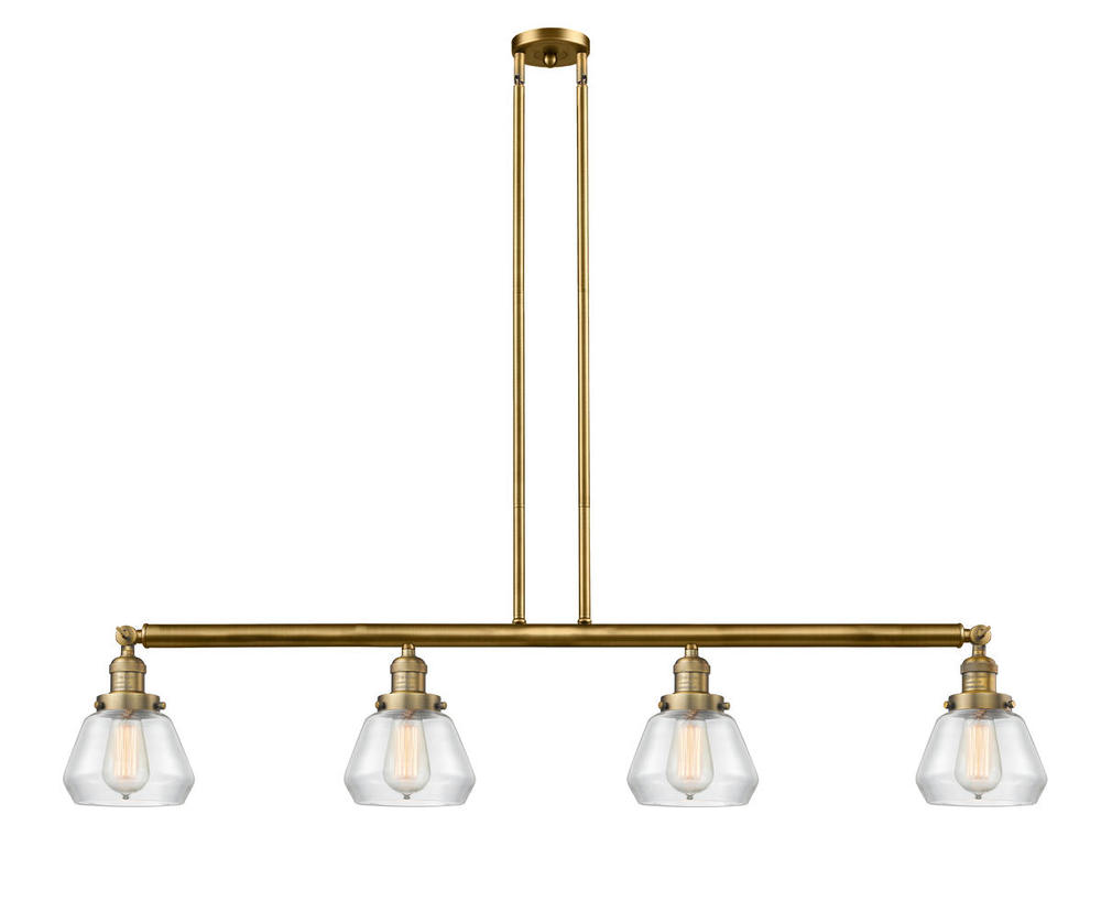 Fulton - 4 Light - 51 inch - Brushed Brass - Stem Hung - Adjustable Island Light