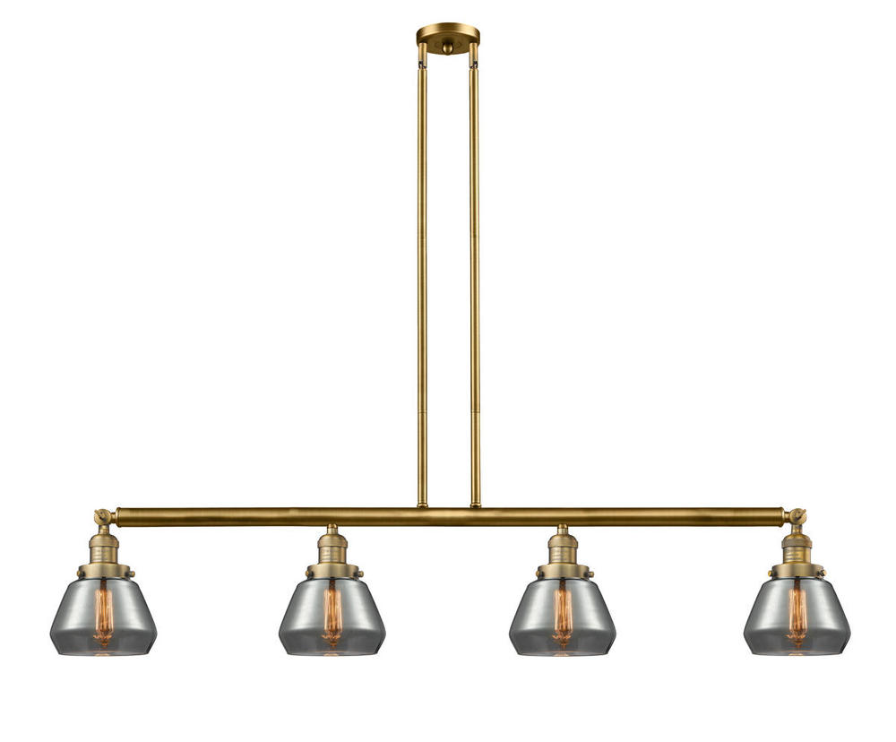Fulton - 4 Light - 51 inch - Brushed Brass - Stem Hung - Adjustable Island Light