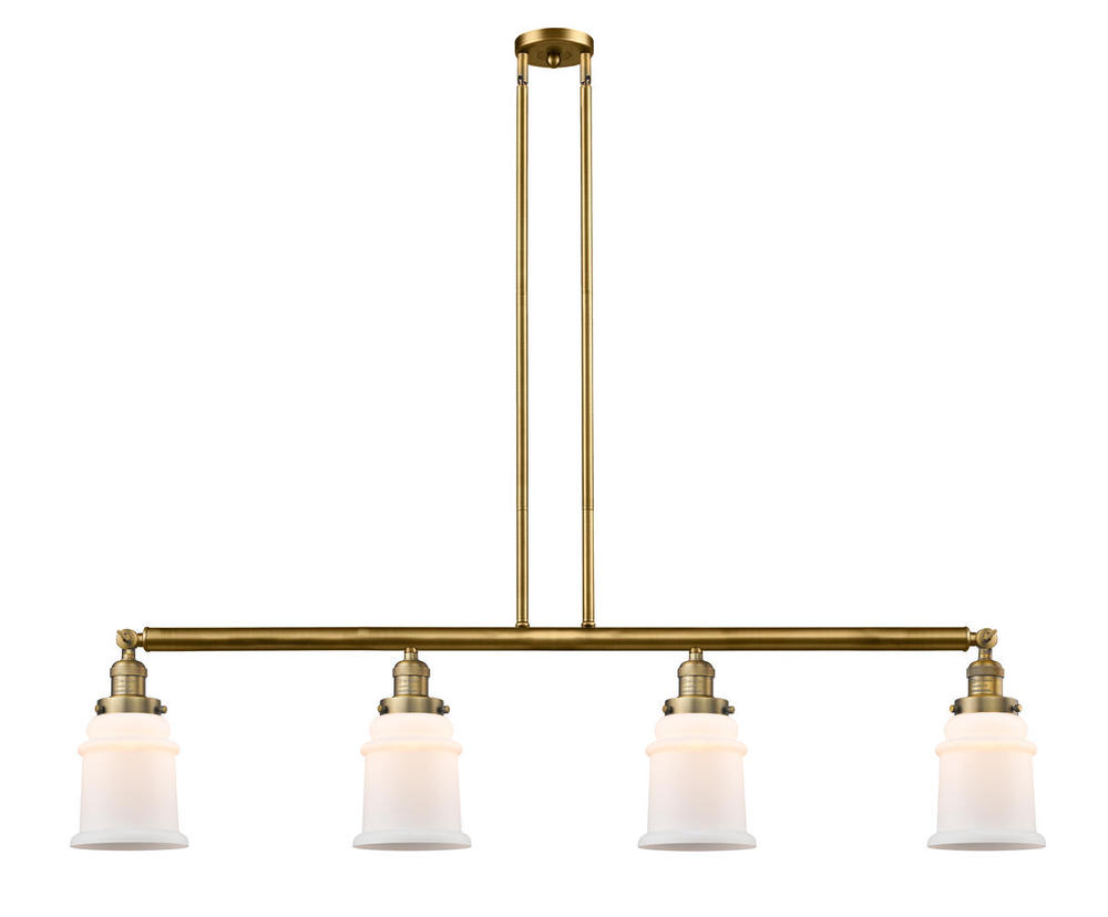 Canton - 4 Light - 51 inch - Brushed Brass - Stem Hung - Adjustable Island Light