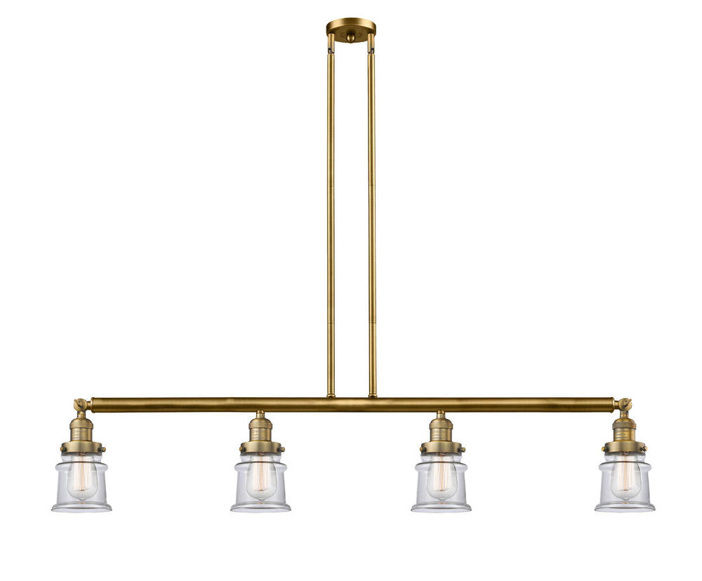 Canton - 4 Light - 51 inch - Brushed Brass - Stem Hung - Adjustable Island Light