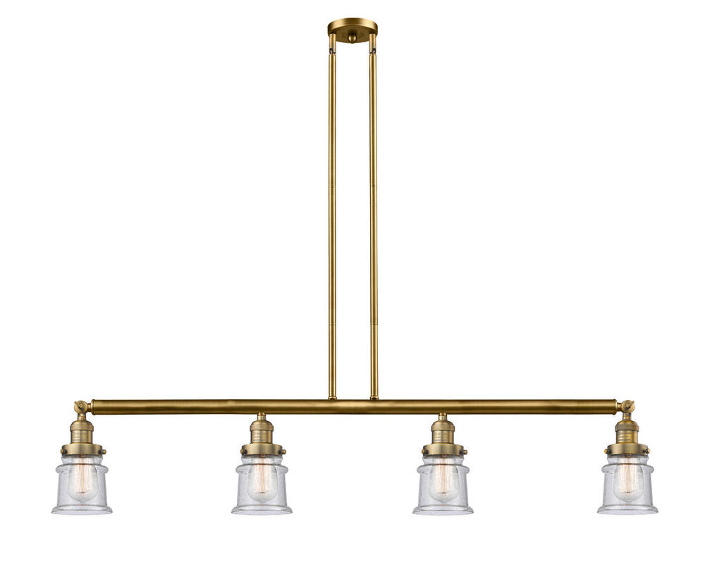 Canton - 4 Light - 51 inch - Brushed Brass - Stem Hung - Adjustable Island Light
