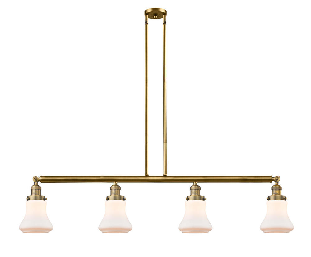 Bellmont - 4 Light - 51 inch - Brushed Brass - Stem Hung - Adjustable Island Light