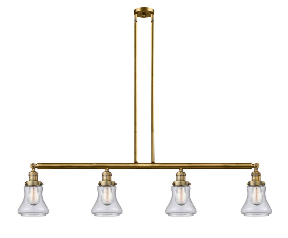 Bellmont - 4 Light - 51 inch - Brushed Brass - Stem Hung - Adjustable Island Light