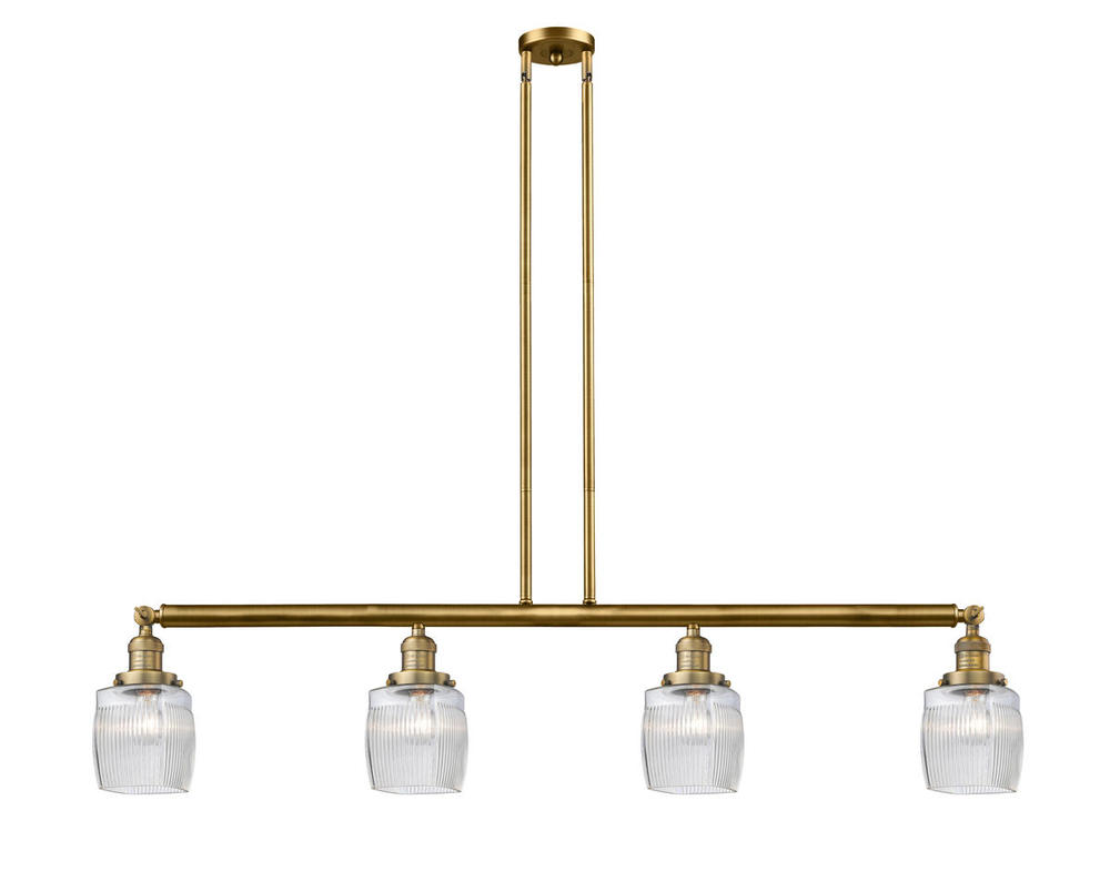 Colton - 4 Light - 50 inch - Brushed Brass - Stem Hung - Adjustable Island Light