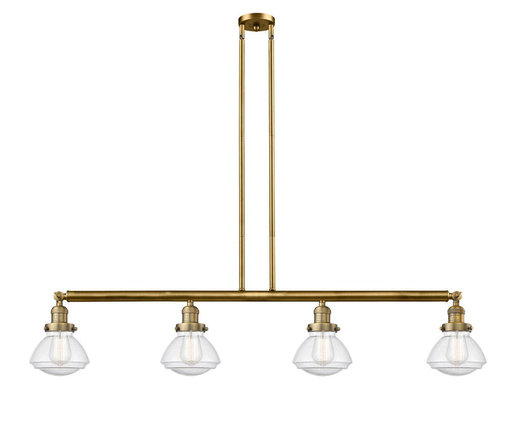 Olean - 4 Light - 51 inch - Brushed Brass - Stem Hung - Adjustable Island Light