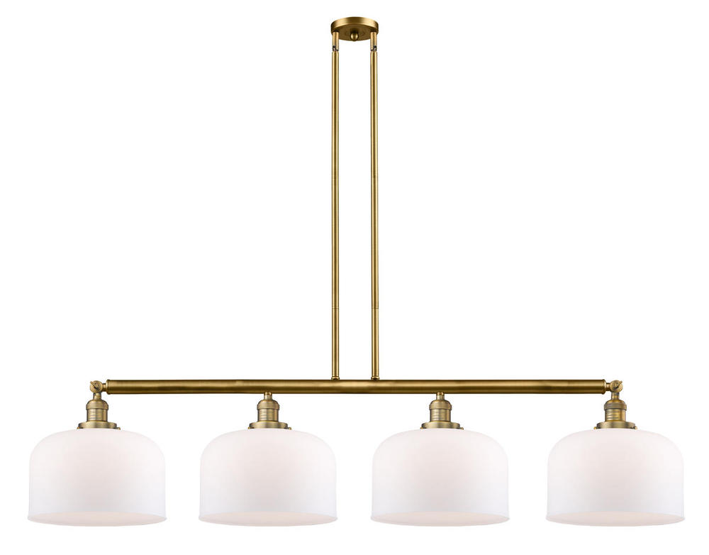 Bell - 4 Light - 54 inch - Brushed Brass - Stem Hung - Adjustable Island Light