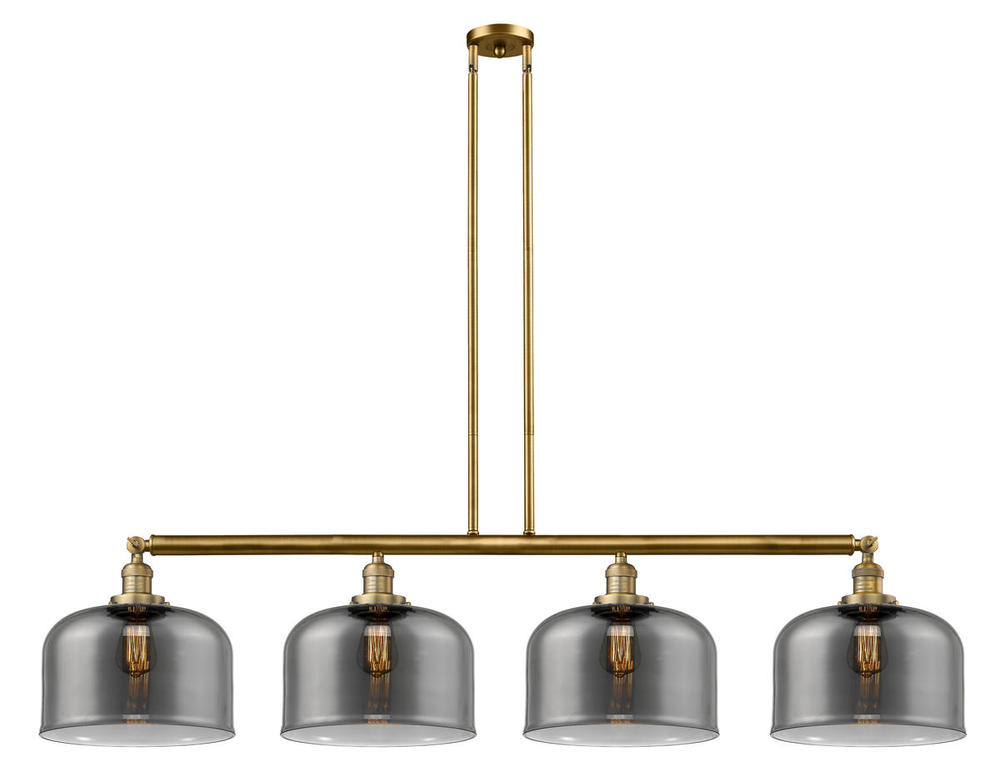 Bell - 4 Light - 54 inch - Brushed Brass - Stem Hung - Adjustable Island Light