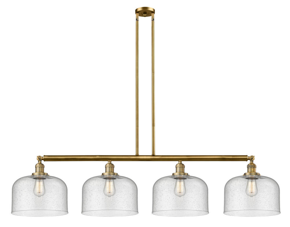 Bell - 4 Light - 54 inch - Brushed Brass - Stem Hung - Adjustable Island Light