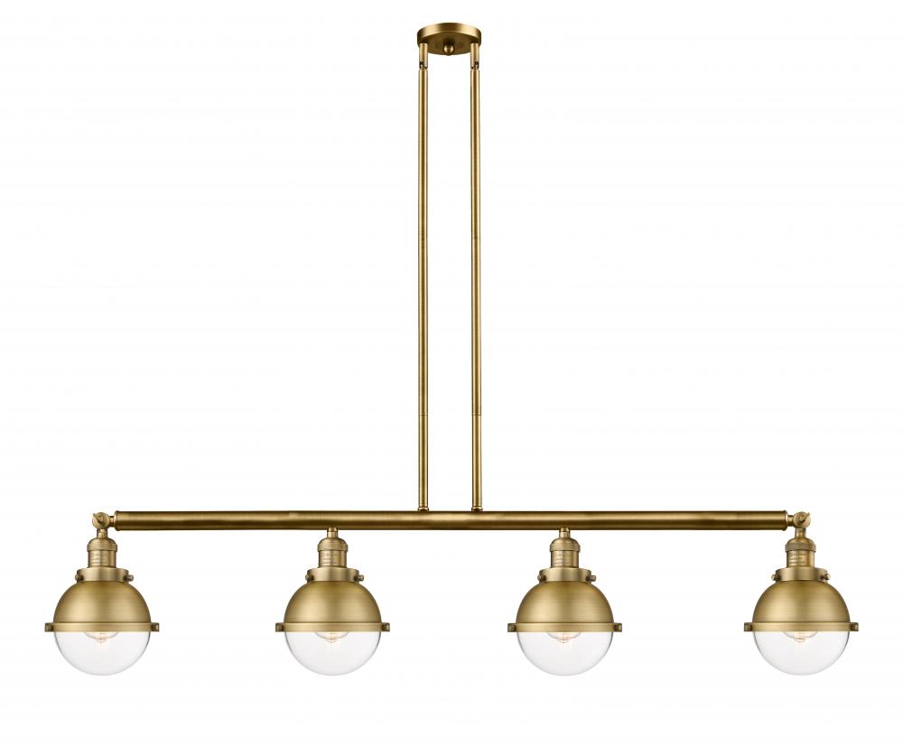 Hampden - 4 Light - 52 inch - Brushed Brass - Stem Hung - Adjustable Island Light