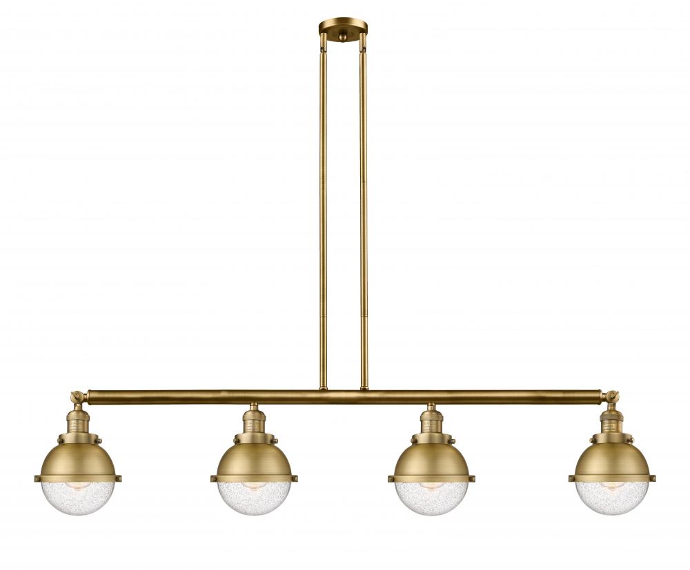 Hampden - 4 Light - 52 inch - Brushed Brass - Stem Hung - Adjustable Island Light