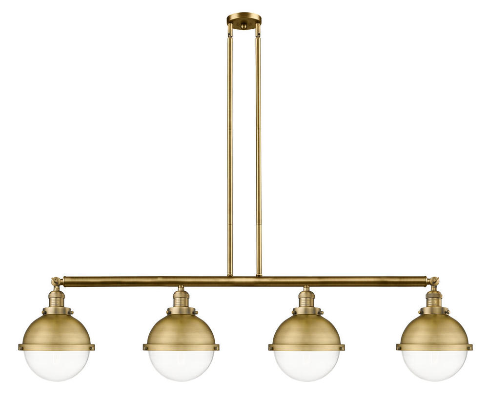 Hampden - 4 Light - 54 inch - Brushed Brass - Stem Hung - Adjustable Island Light