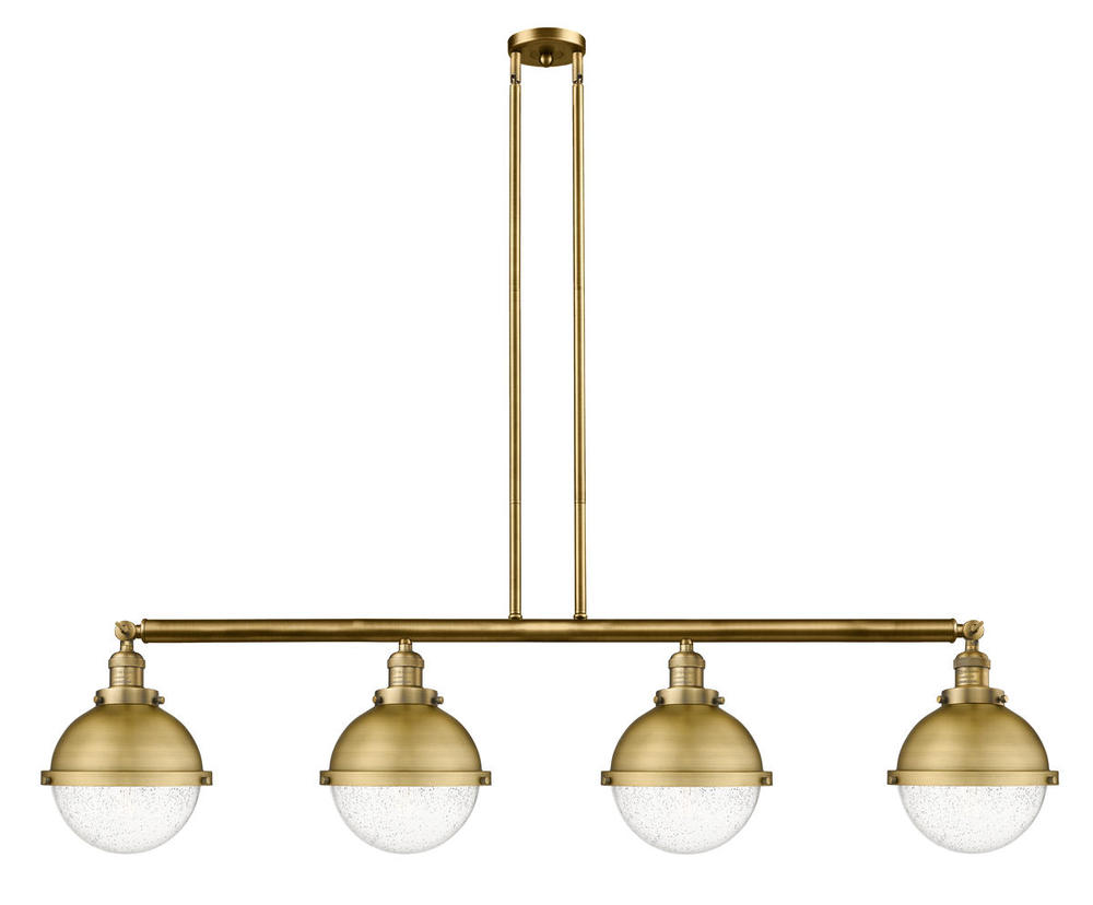 Hampden - 4 Light - 54 inch - Brushed Brass - Stem Hung - Adjustable Island Light