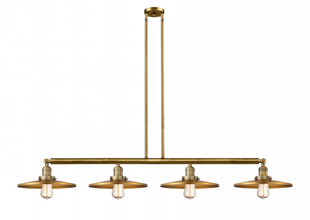 Appalachian - 4 Light - 57 inch - Brushed Brass - Stem Hung - Adjustable Island Light