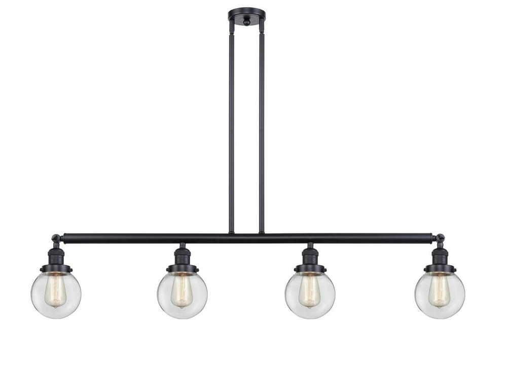 Beacon - 4 Light - 51 inch - Matte Black - Stem Hung - Island Light