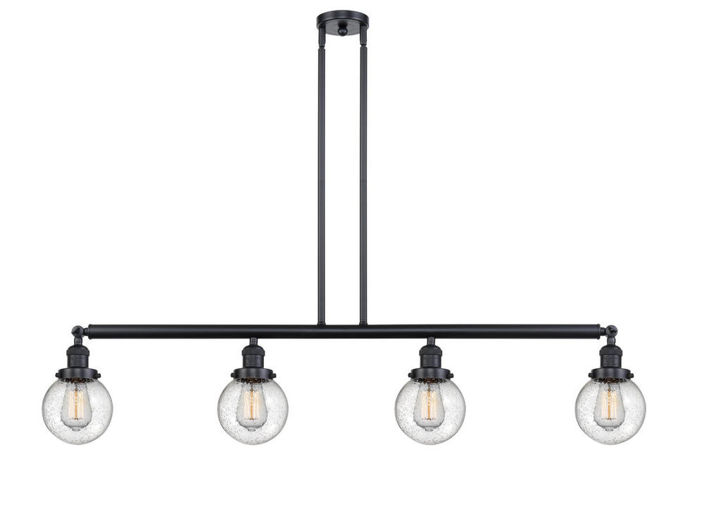 Beacon - 4 Light - 51 inch - Matte Black - Stem Hung - Island Light