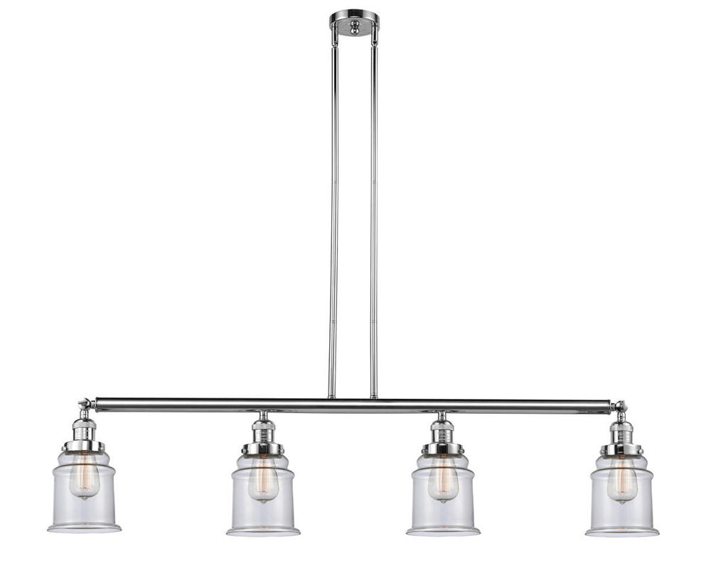 Canton - 4 Light - 51 inch - Polished Chrome - Stem Hung - Adjustable Island Light