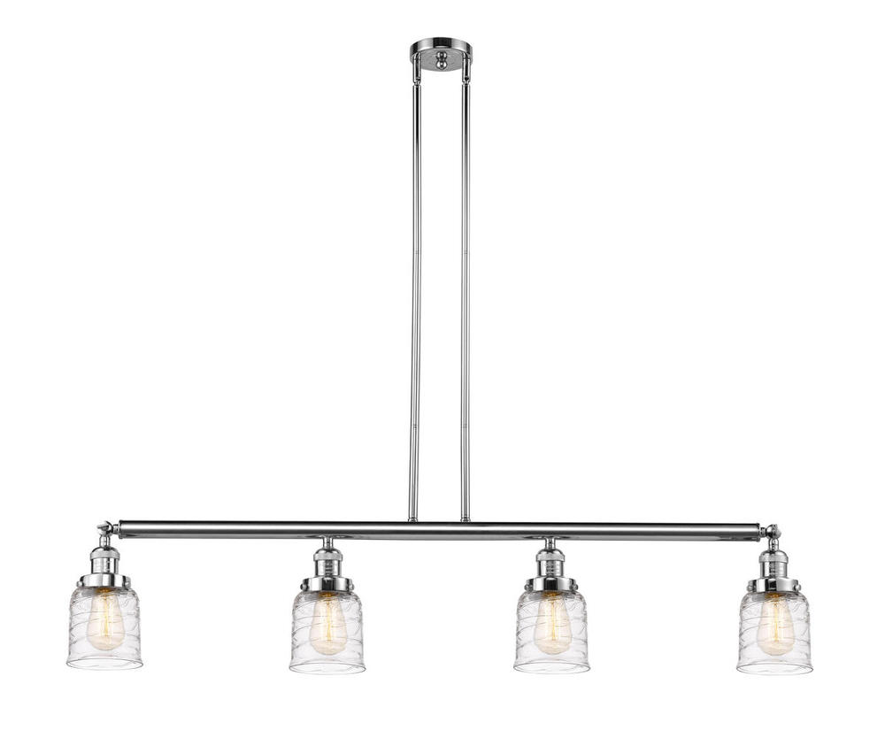 Bell - 4 Light - 50 inch - Polished Chrome - Stem Hung - Adjustable Island Light