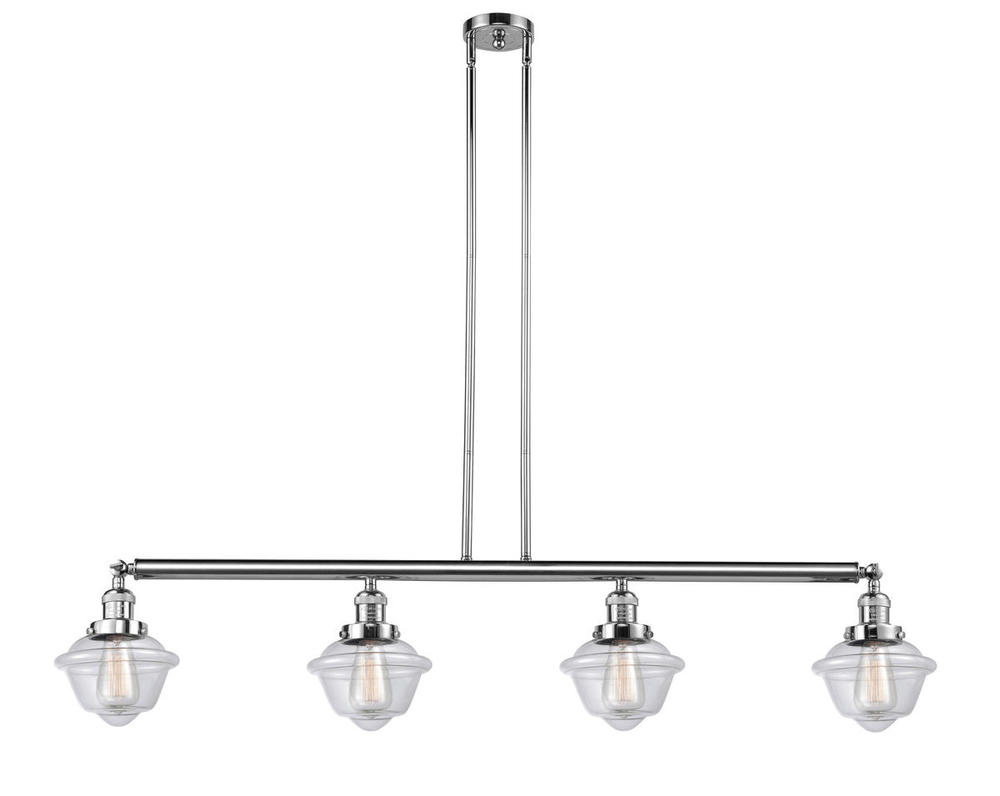 Oxford - 4 Light - 52 inch - Polished Chrome - Stem Hung - Adjustable Island Light