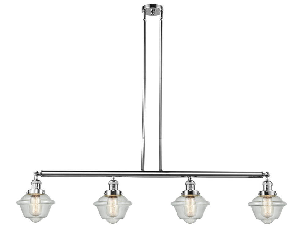Oxford - 4 Light - 52 inch - Polished Chrome - Stem Hung - Adjustable Island Light
