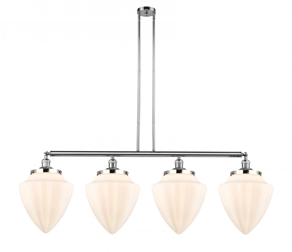 Bullet - 4 Light - 50 inch - Polished Chrome - Stem Hung - Adjustable Island Light