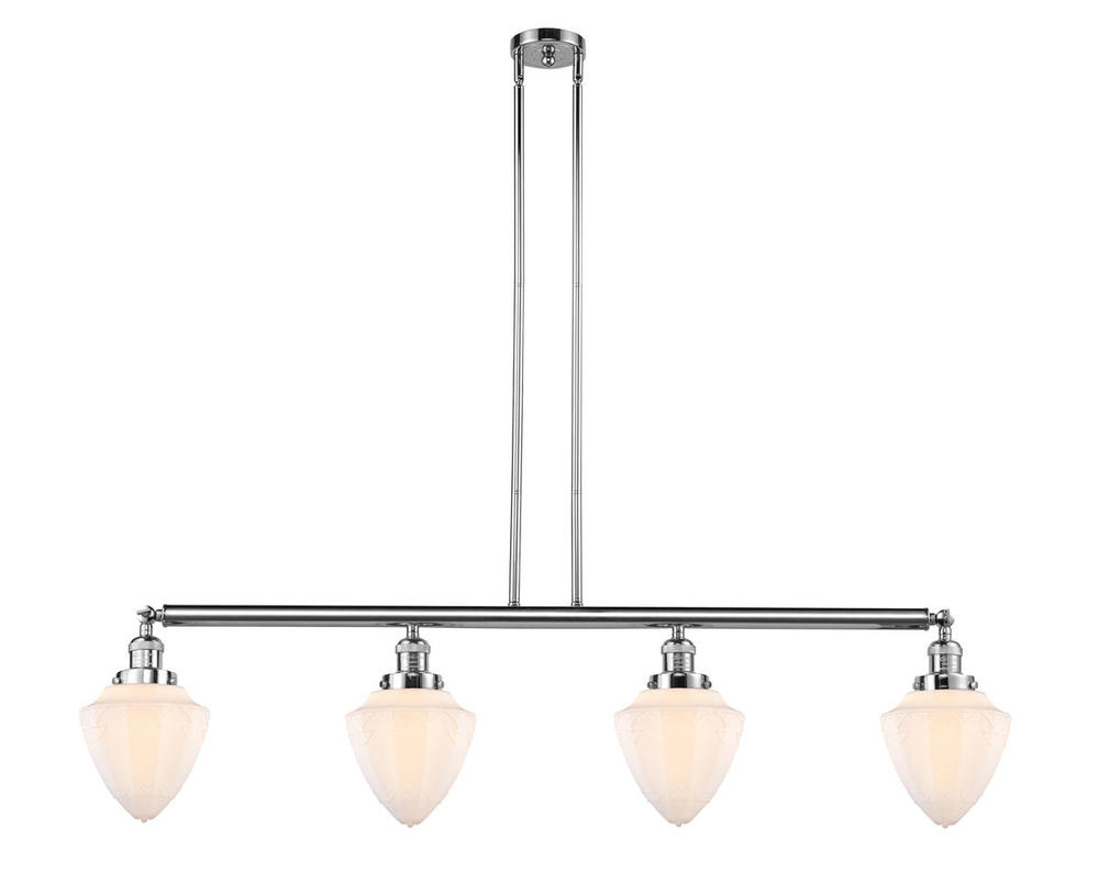 Bullet - 4 Light - 50 inch - Polished Chrome - Stem Hung - Adjustable Island Light