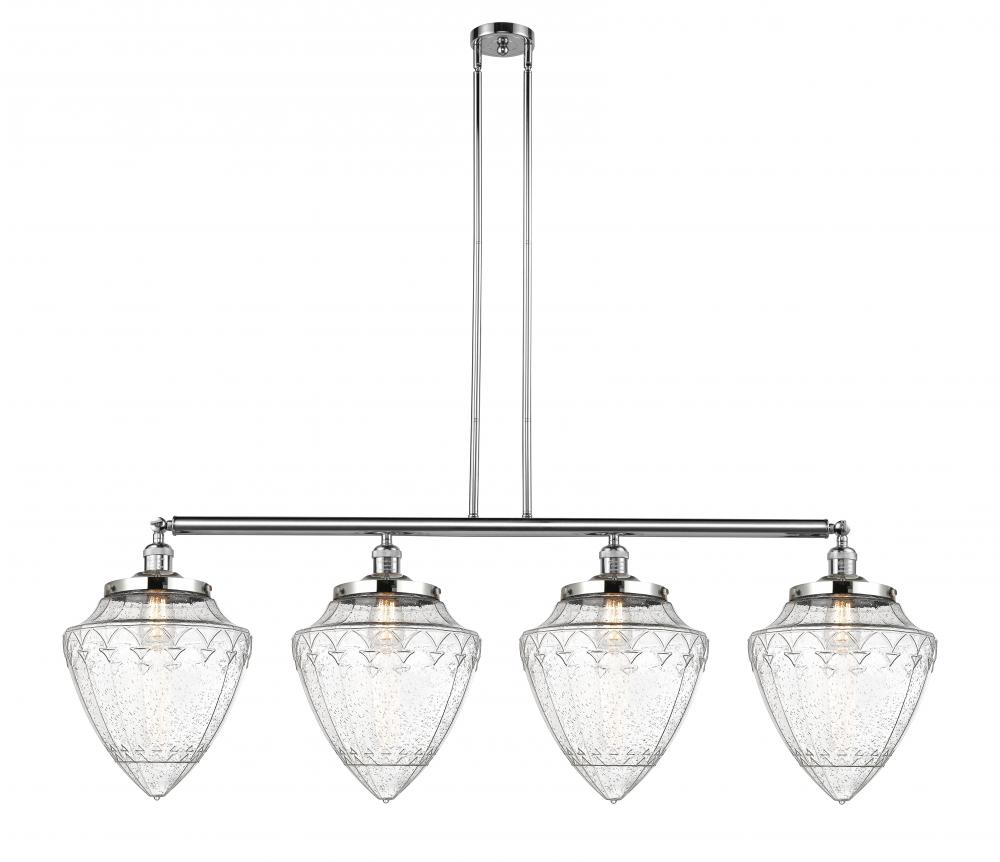 Bullet - 4 Light - 50 inch - Polished Chrome - Stem Hung - Adjustable Island Light