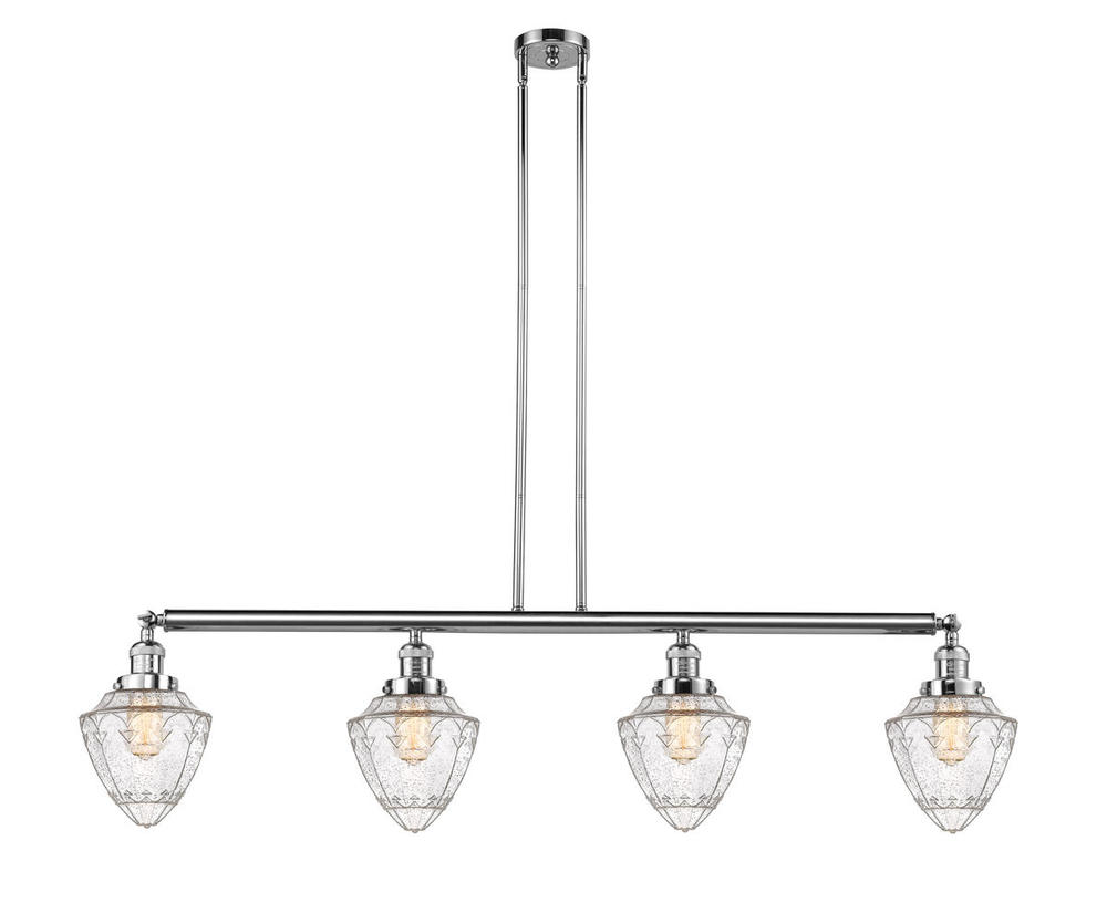 Bullet - 4 Light - 50 inch - Polished Chrome - Stem Hung - Adjustable Island Light