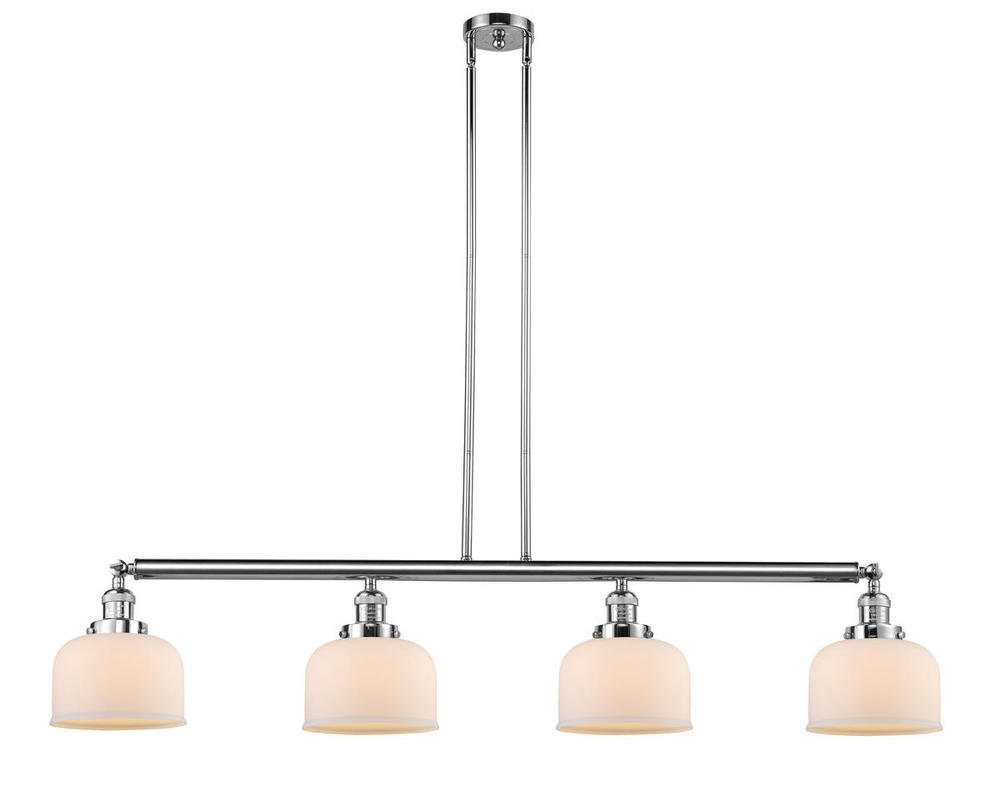 Bell - 4 Light - 53 inch - Polished Chrome - Stem Hung - Adjustable Island Light