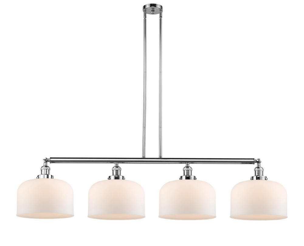 Bell - 4 Light - 54 inch - Polished Chrome - Stem Hung - Adjustable Island Light