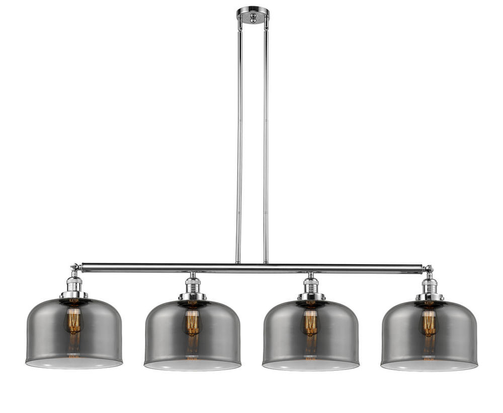 Bell - 4 Light - 54 inch - Polished Chrome - Stem Hung - Adjustable Island Light