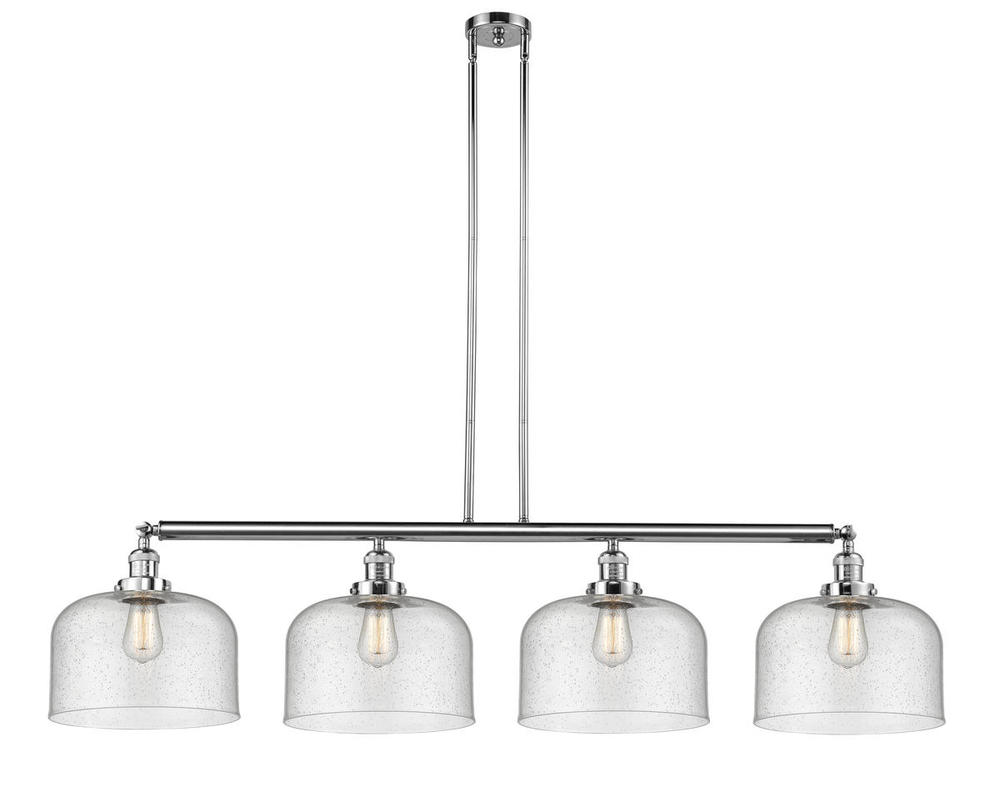 Bell - 4 Light - 54 inch - Polished Chrome - Stem Hung - Adjustable Island Light